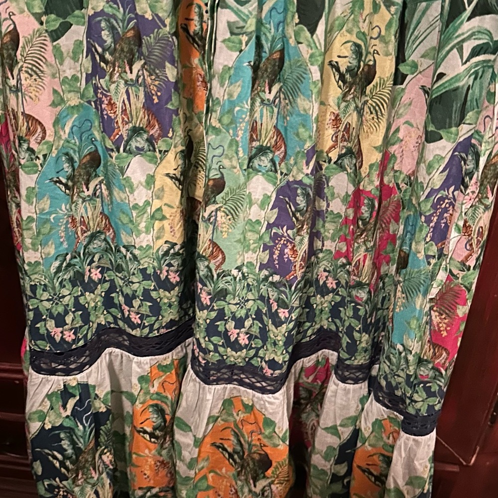 Anthropologiee Elenora Long Sleeve Printed Maxi Dresss - Picture 5 of 8